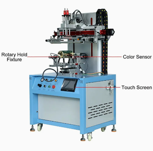 LC-400ES+UV آلة طباعة الشاشة الأسطوانية الأوتوماتيكية بالكامل 2